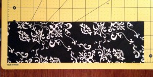 Fabric cut to 3" by 10.5"