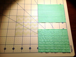 Cut out three sections of fabric
