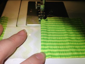 Sew the seam down to secure it.