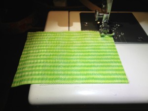 Sew along the 3" side